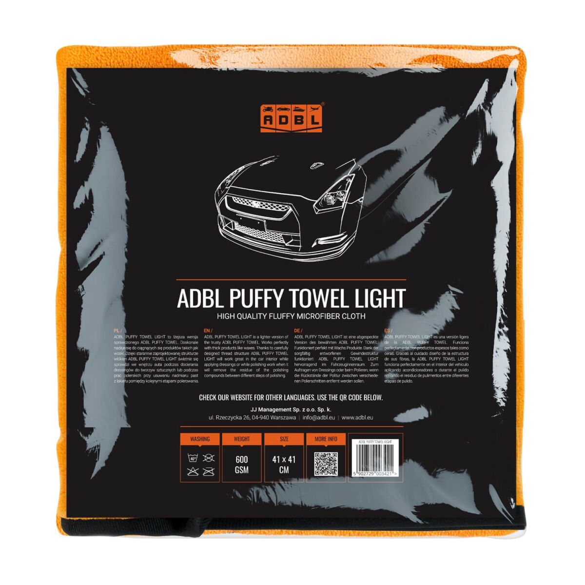 ADBL Puffy Towel Light Poliertuch 600GSM 41×41