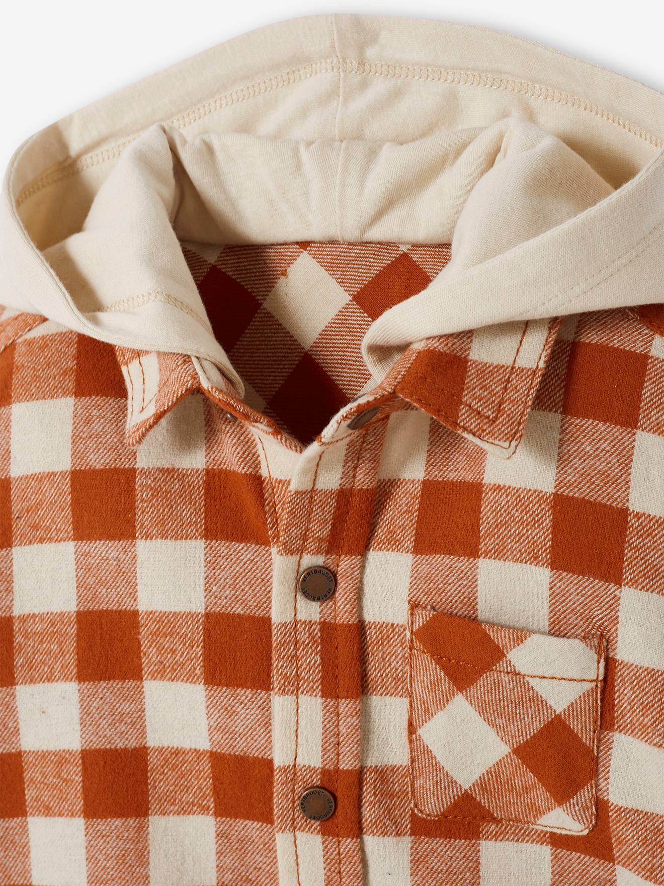 Chemise à carreaux bébé garçon carreaux gris béton