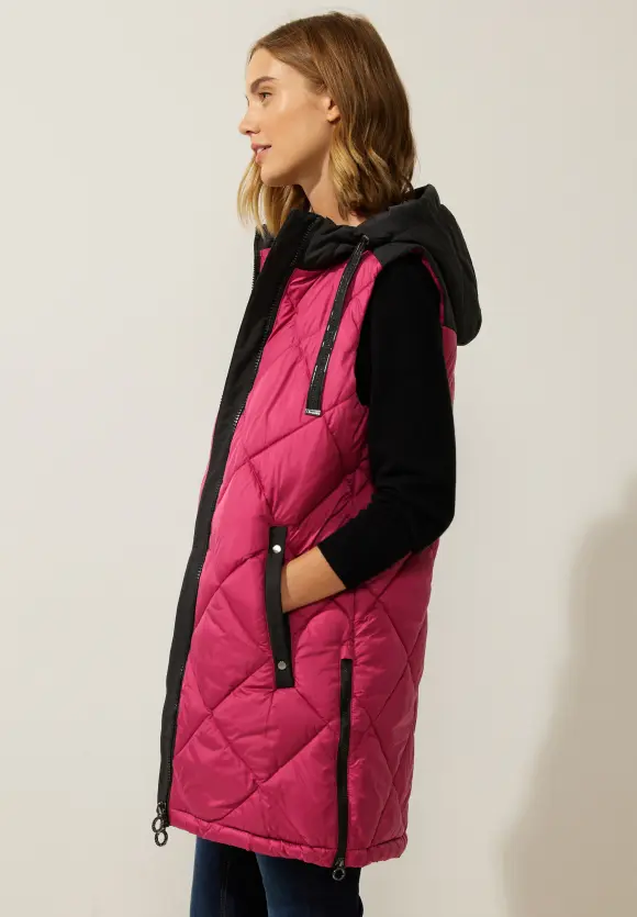 Street One Long Steppweste mit Zipper