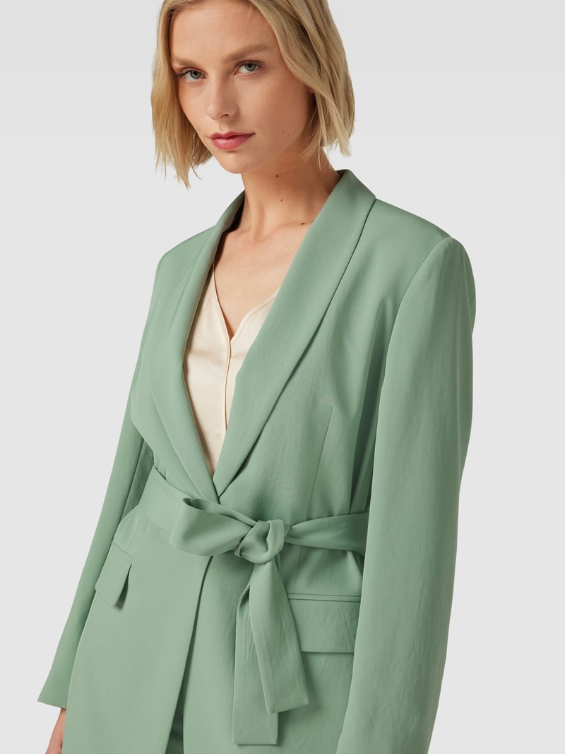 Blazer mit Bindegürtel in mint
