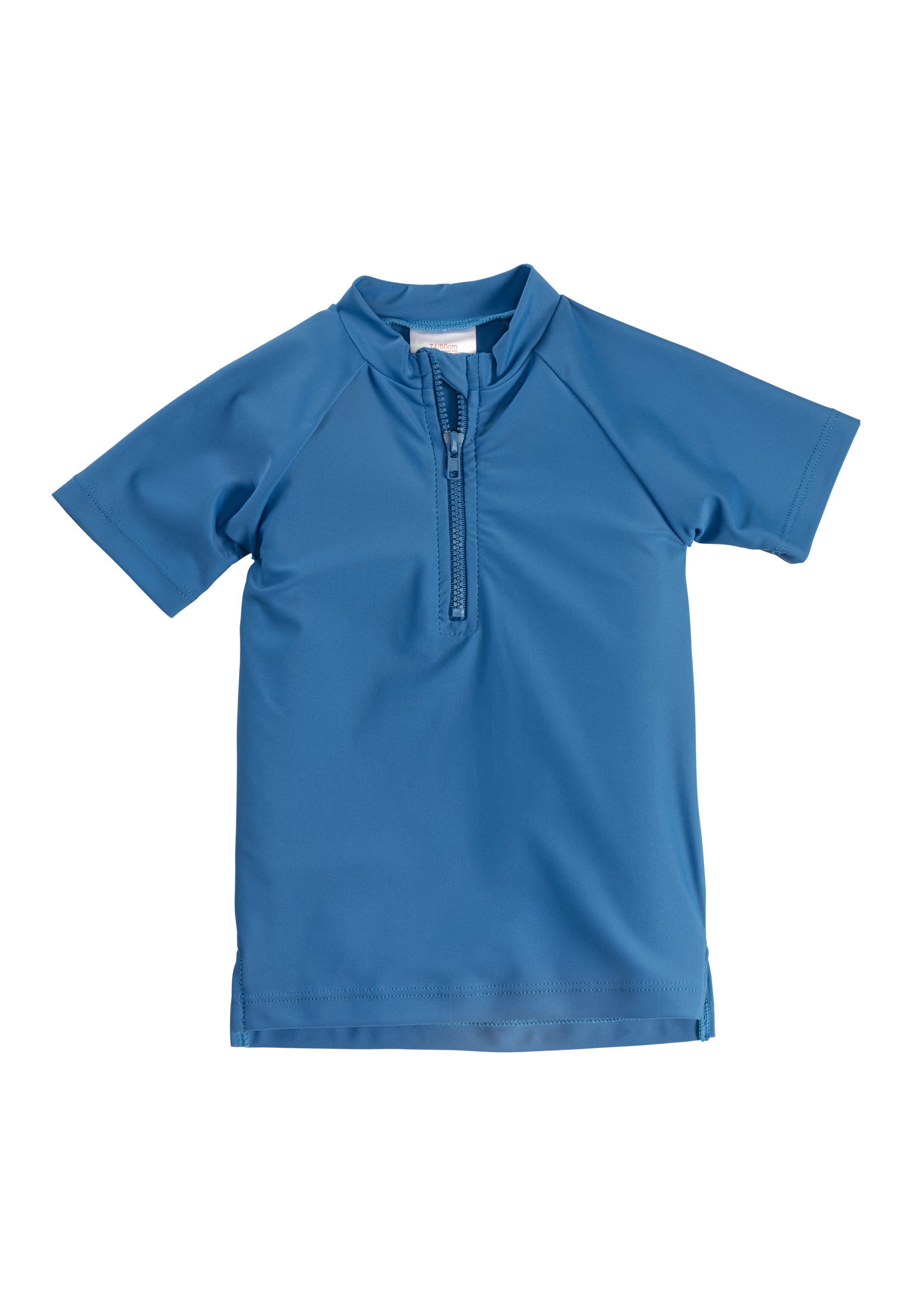 Kurzarm-Schwimmshirt uni in Marine, Blau, Magenta