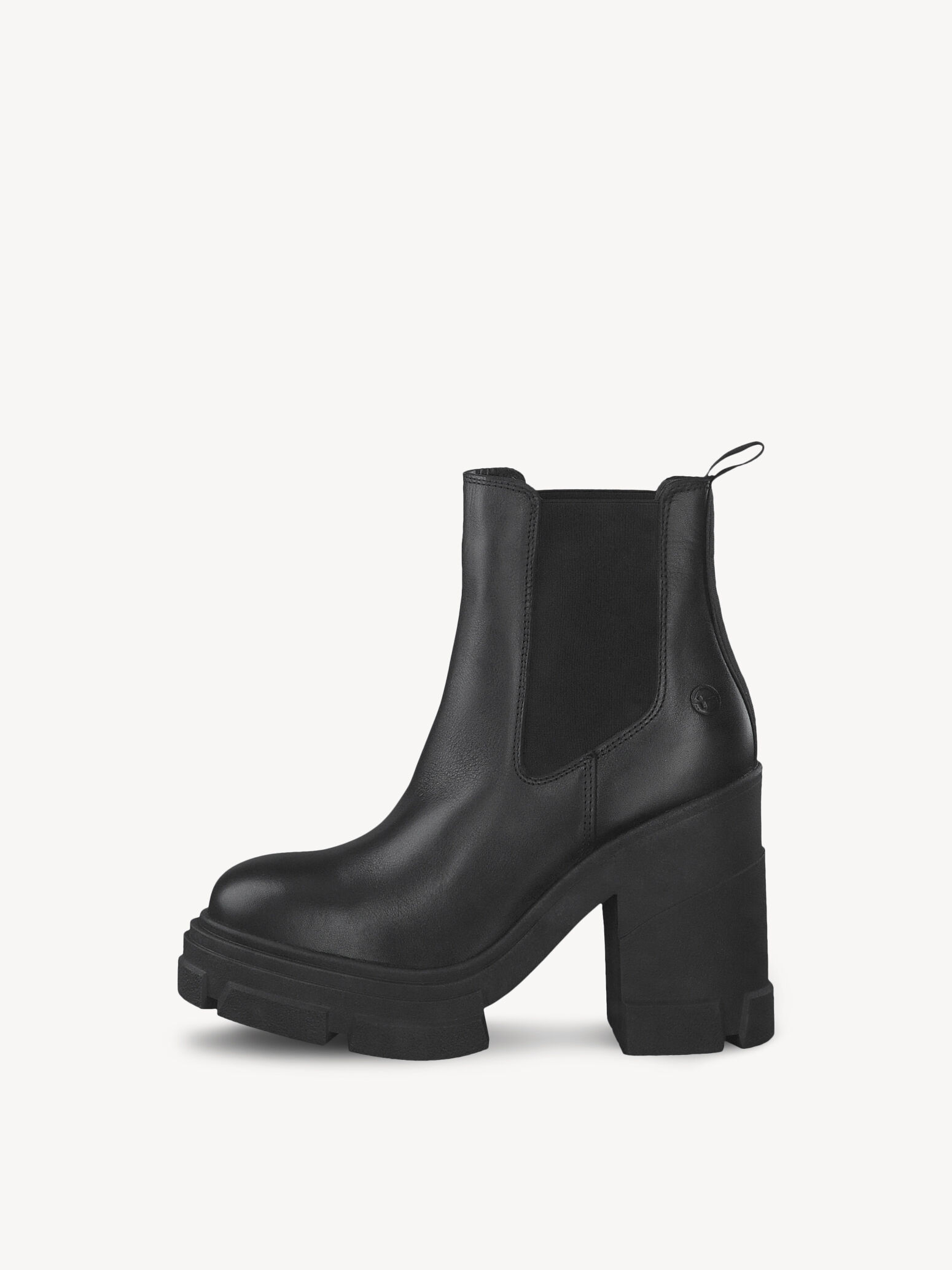Bottine en cuir - noir