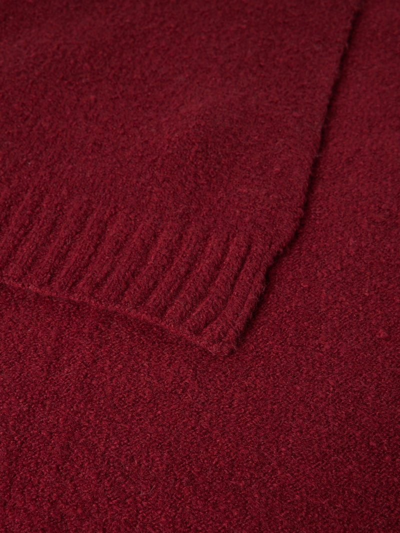 Schal in Woll-Optik Modell 'Nino' in bordeaux rot