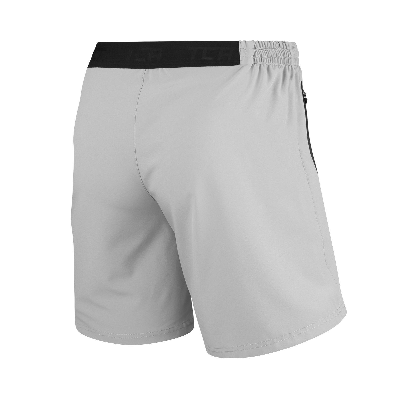 TCA Trainingsshorts TCA Herren Elite Tech Laufhose - Hellgrau/Schwarz, XXL