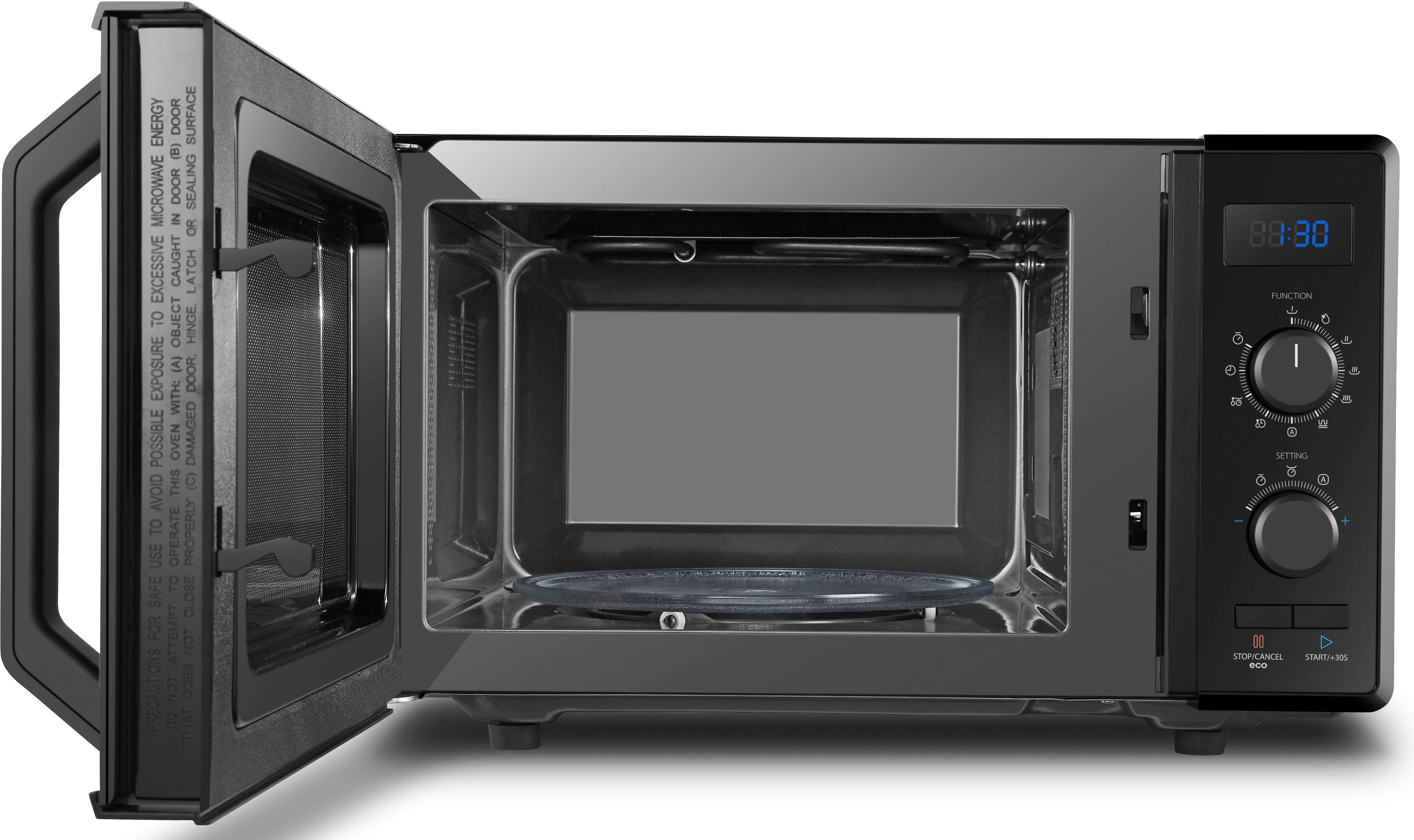 Toshiba Mikrowelle MW2-AG23PF(BK), Grill und Heißluft, Mikrowelle, 23 l