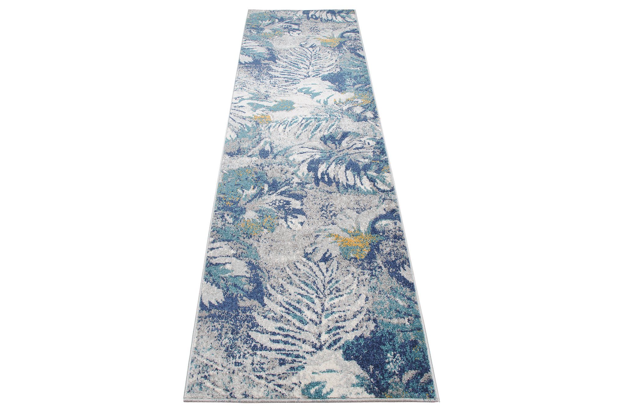 Läufer Läufer Flurläufer Modern Floral Muster Teppichläufer 80 cm Breit, Mazovia, 80 x 100 cm, Kurzflor, Meterware, Höhe 9 mm, Kurzflor - niedrige Florhöhe