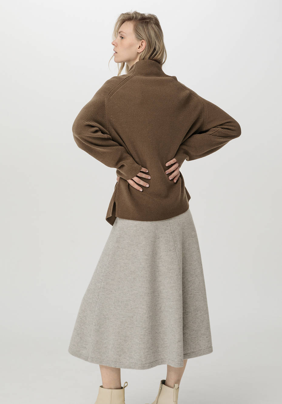 Rollkragenpullover aus reiner Bio-Baumwolle