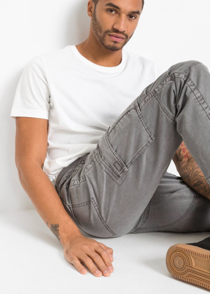 Loose Fit Cargohose, Straight