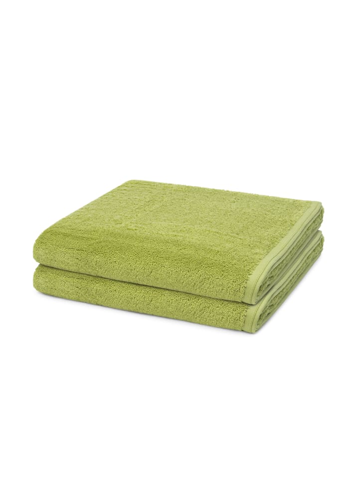 Vossen 2 X Duschtuch im Set Vegan Life in Avocado günstig kaufen 67 x 140 cm