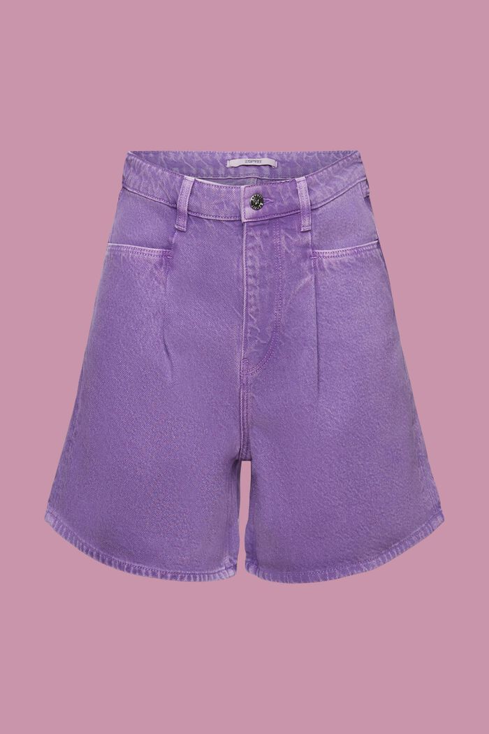 Leinenshorts mit hohem Bund