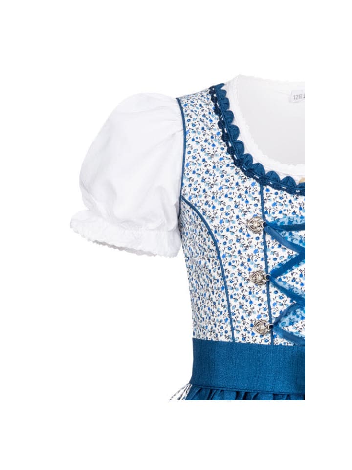 Nübler Kinderdirndl 3-teilig Doris in Blau günstig kaufen