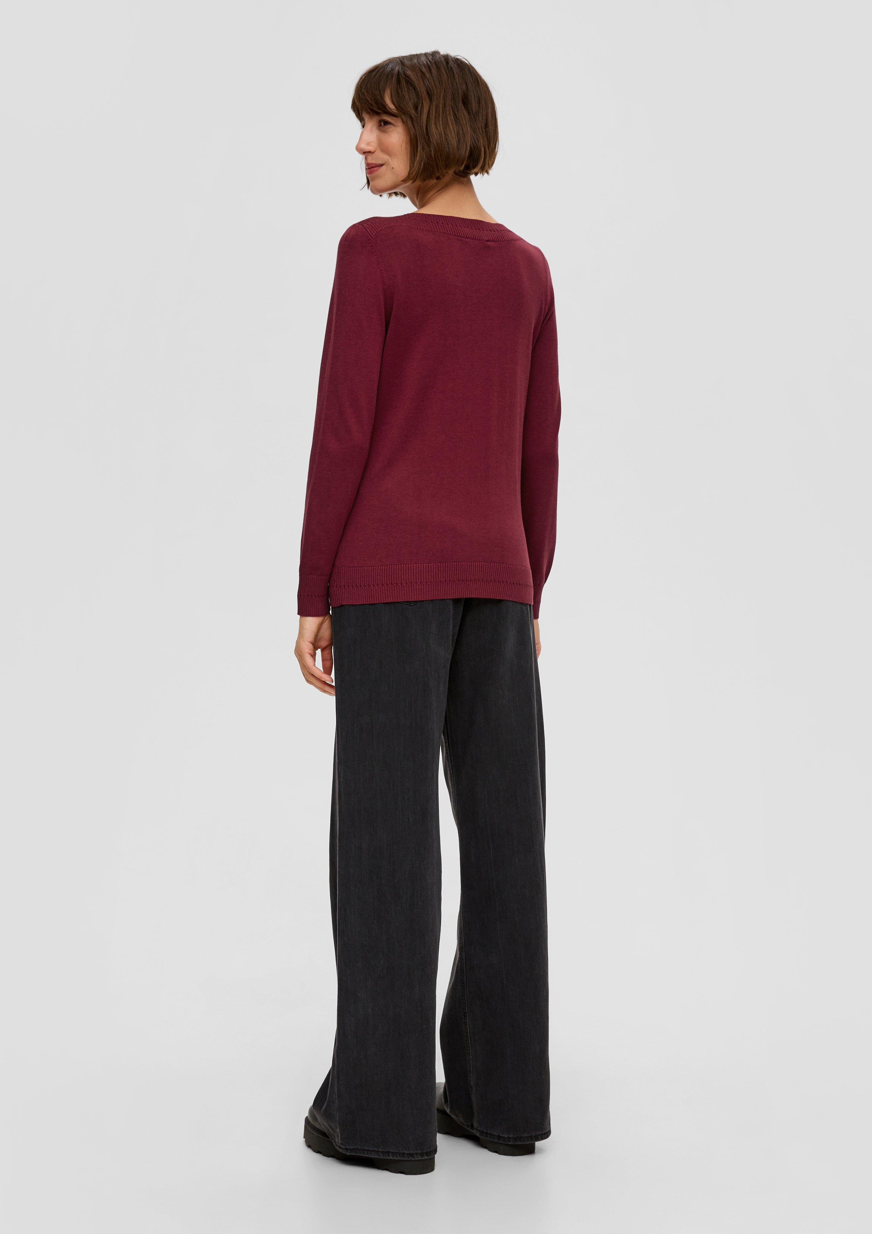Feinstrickpullover mit U-Boot-Ausschnitt  2137603-3871