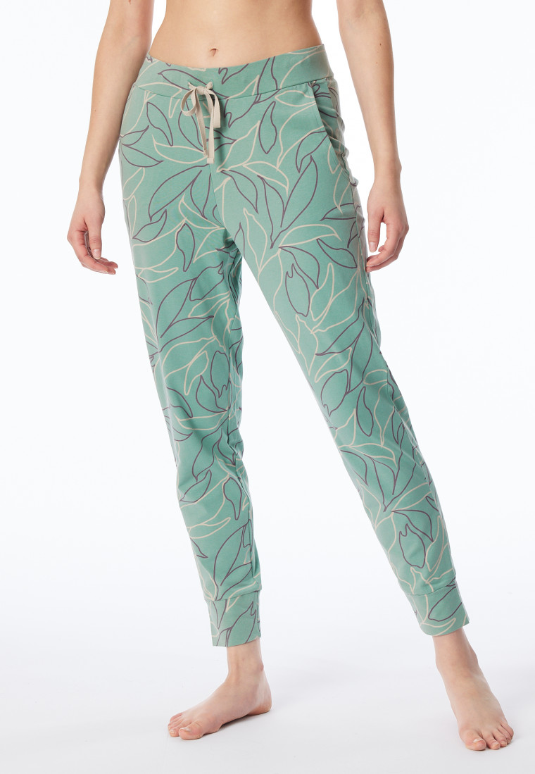 Hose lang Bündchen Blumen multicolor - Mix+Relax