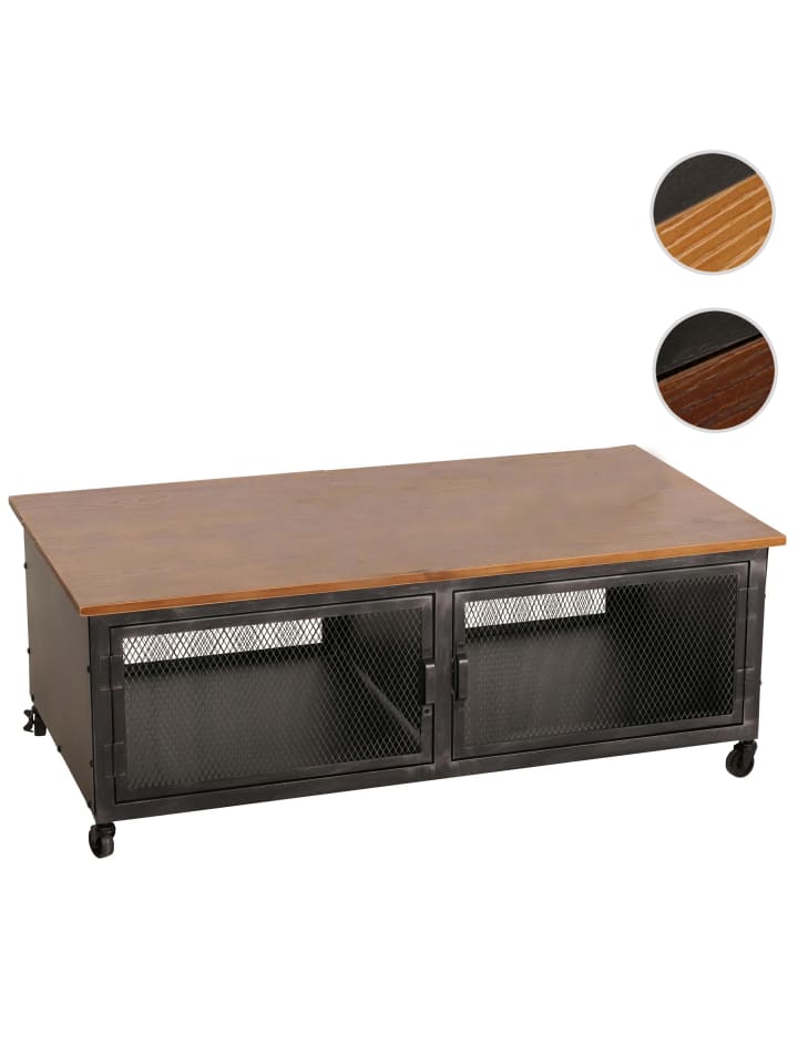 MCW Couchtisch N28 Industrial, Schwarz, braun günstig kaufen onesize