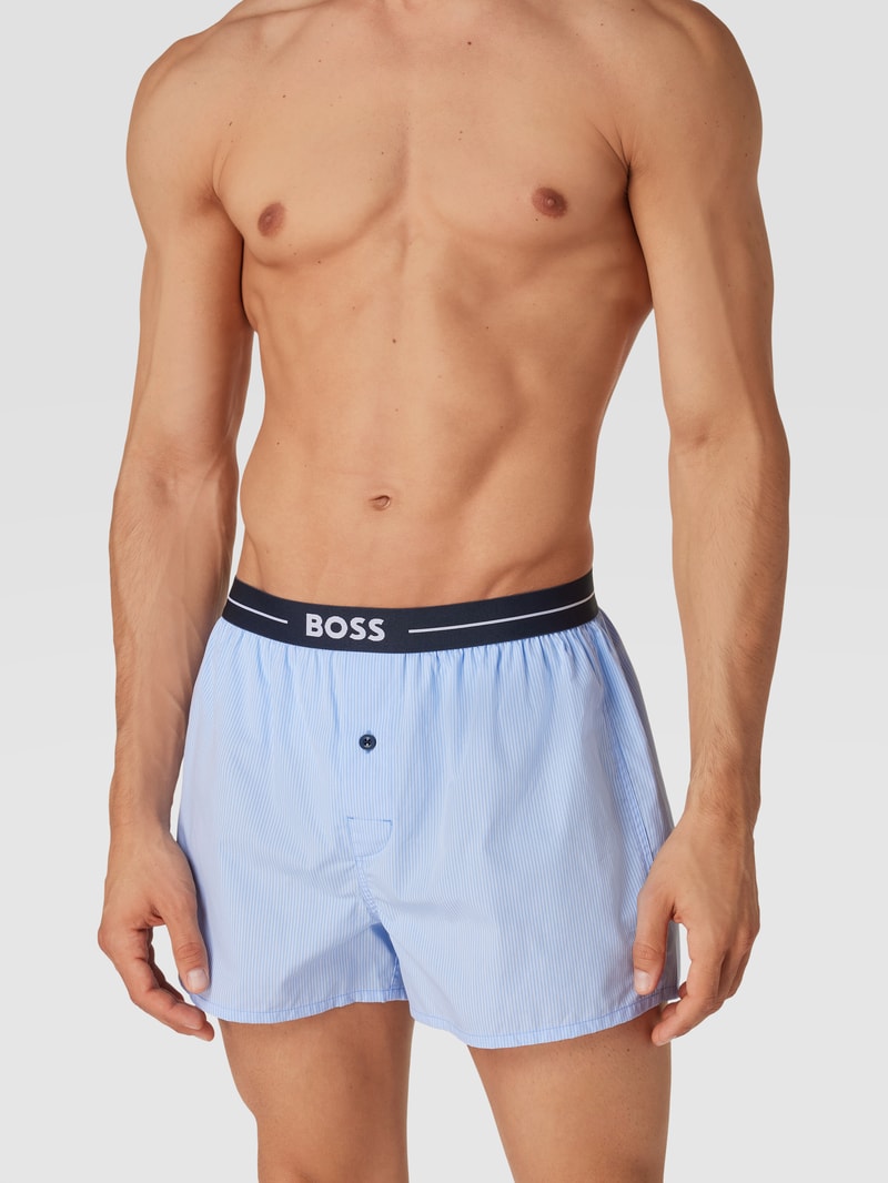 Boxershorts mit Label-Detail im 2er-Pack in hellblau