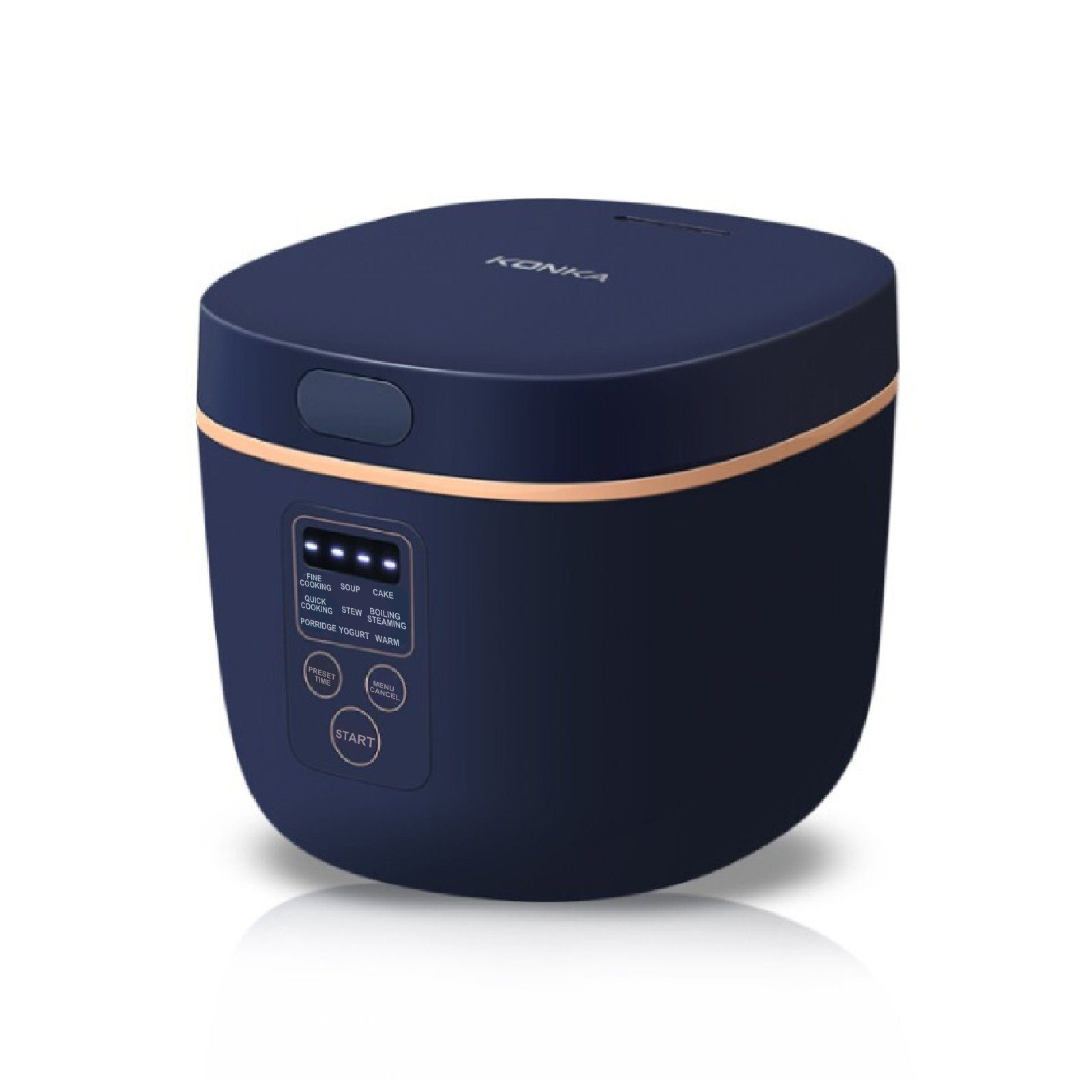 KONKA Reiskocher, Digitaler Reiskocher Klein 2L Timer- und Warmhaltefunktion 9 Programme