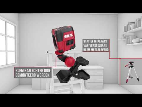 SKIL MT1E1911DA Πράσινο αυτοεπιπεδούμενο λέιζερ σταυροειδών γραμμών + τρίποδο και καλώδιο φόρτισης USB