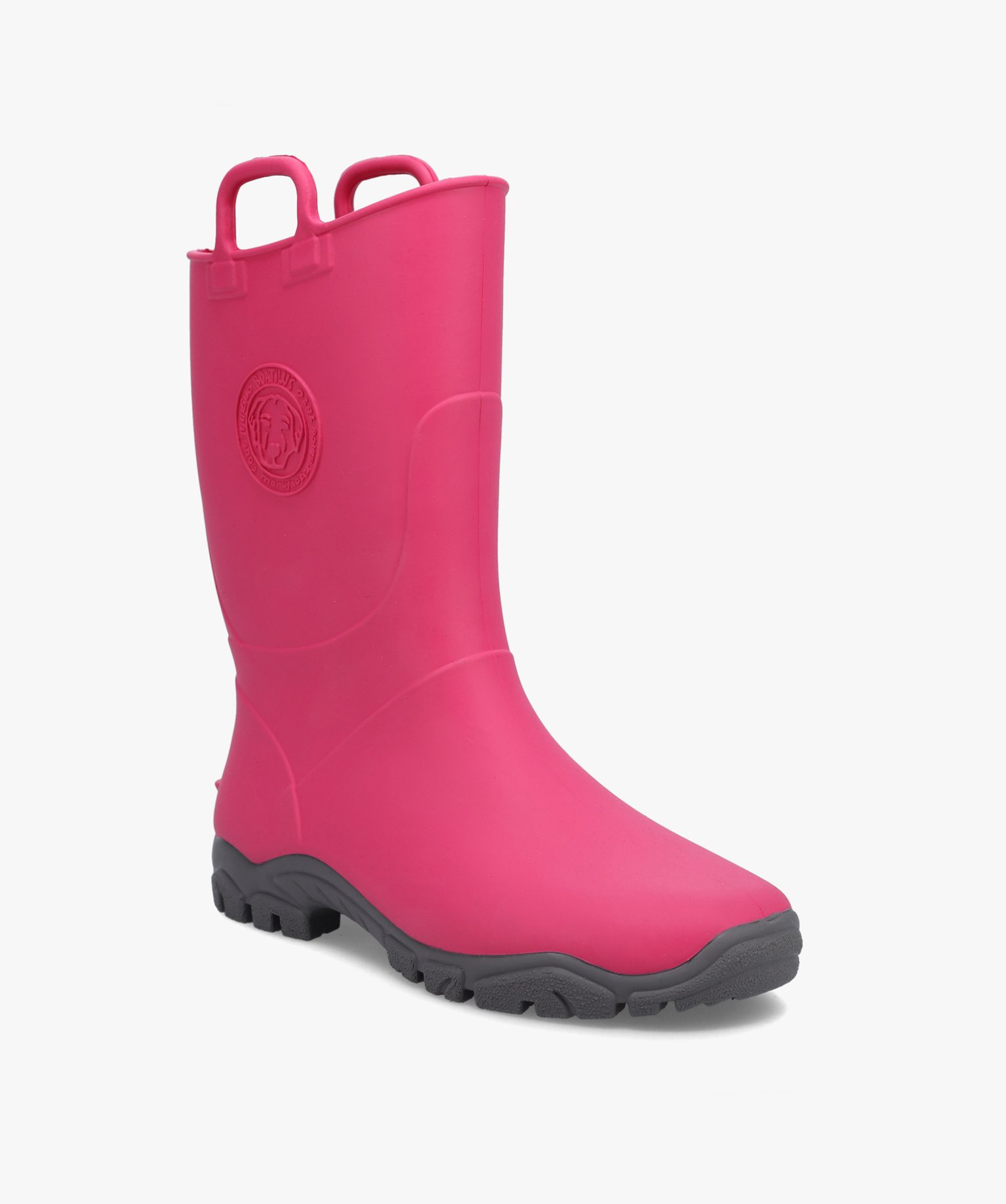 Bottes de pluie fille unies à anses - Boatilus fuchsia | GEMO
