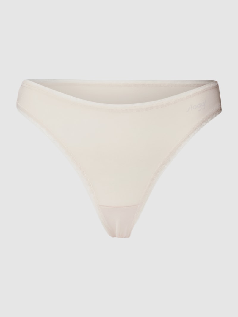 Perioden-Pants mit Lochstickerei in beige