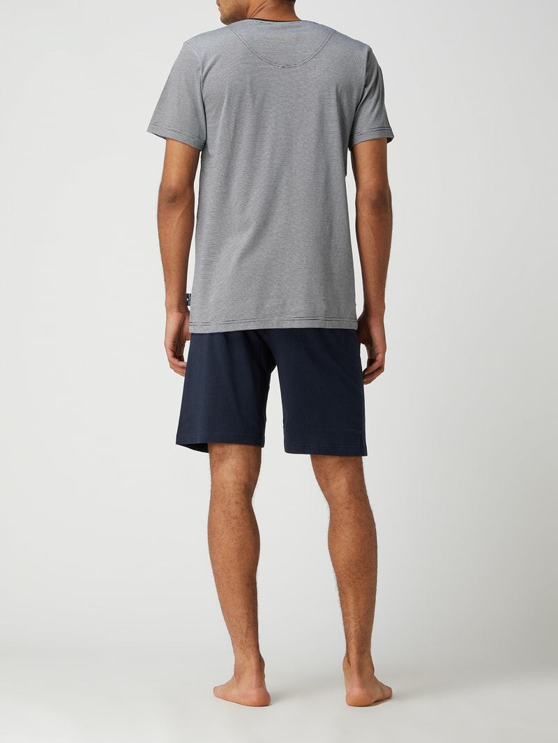 Pyjama aus Baumwolle in marineblau