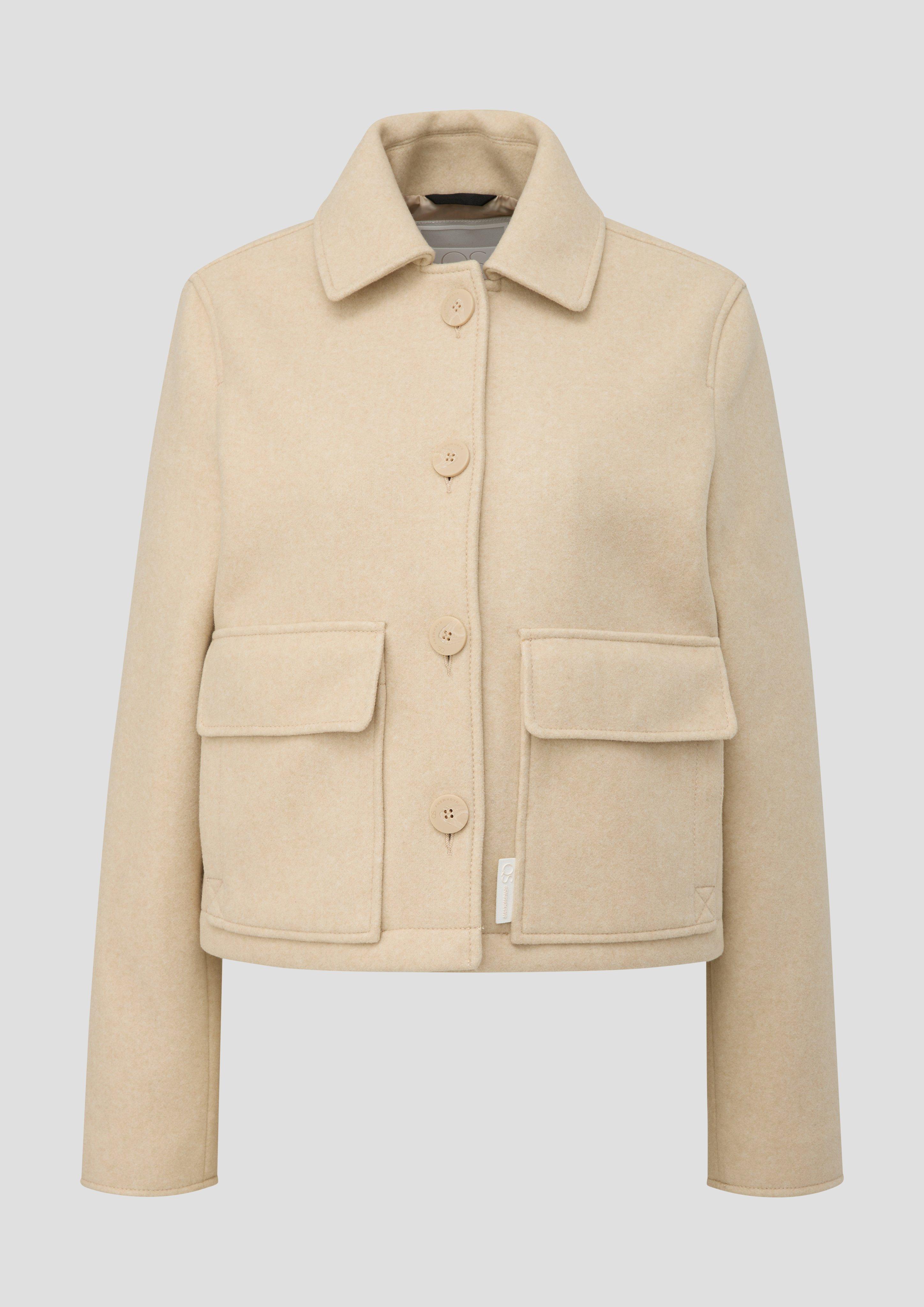 Jacke in melierter Woll-Optik  2140775-81W0
