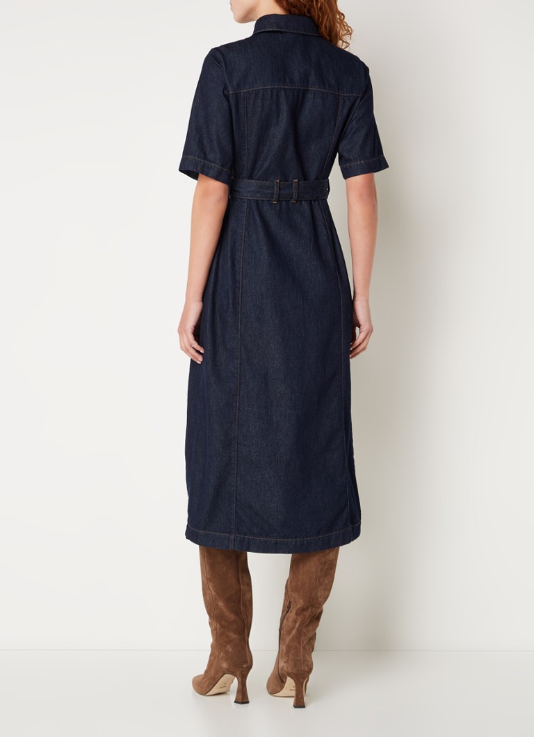 Rochie-cămașă midi Phase Eight Sonny din denim cu curea