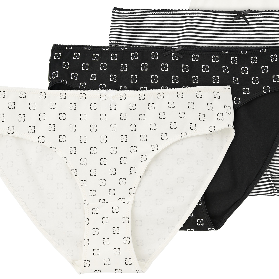 5 Damen Slips in verschiedenen Dessins