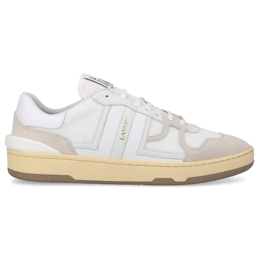 Lanvin - Sneaker low MESH CLAY Veloursleder - weiß