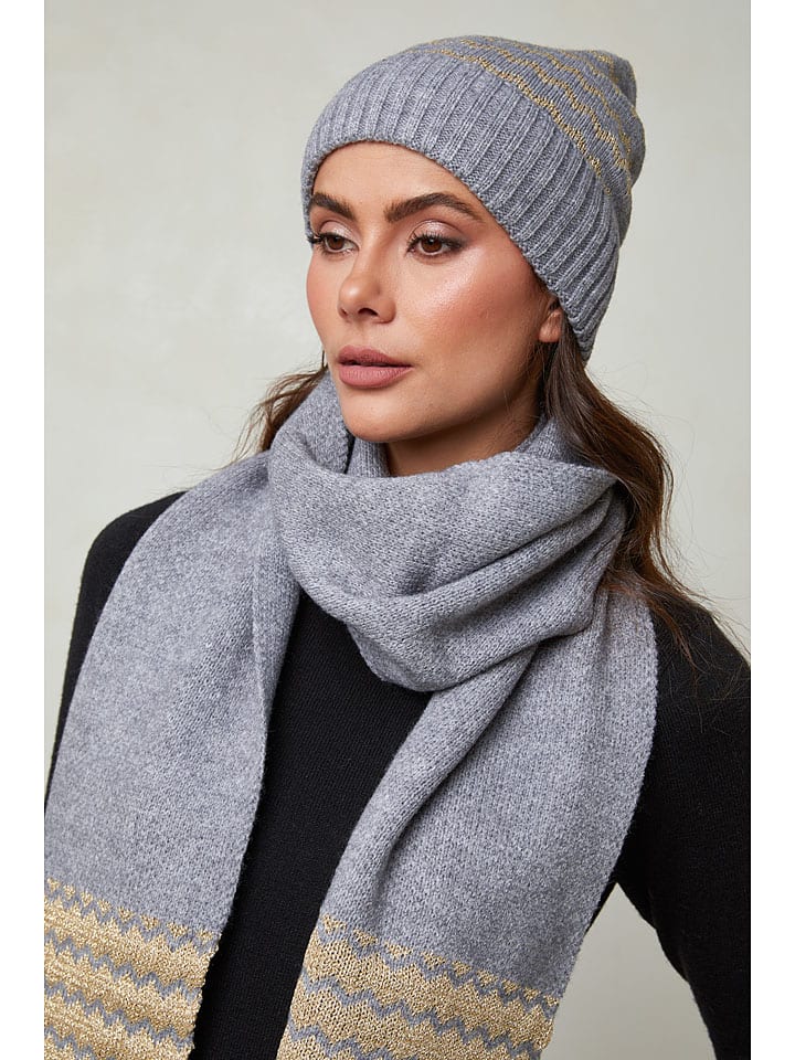 UNANYME Georges Rech 2tlg. Winteraccessoire-Set in Grau günstig kaufen onesize