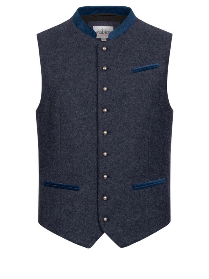Nübler Trachtengilet Quentin in Blau günstig kaufen