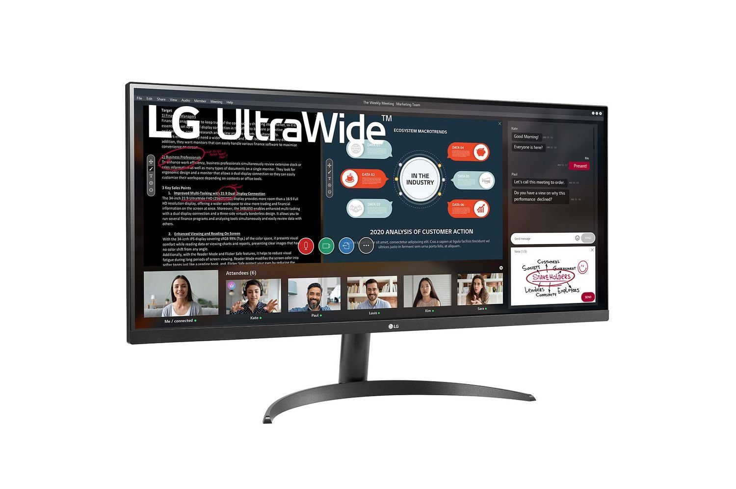LG 34WP500-B Gaming-Monitor (86.7 cm/34 