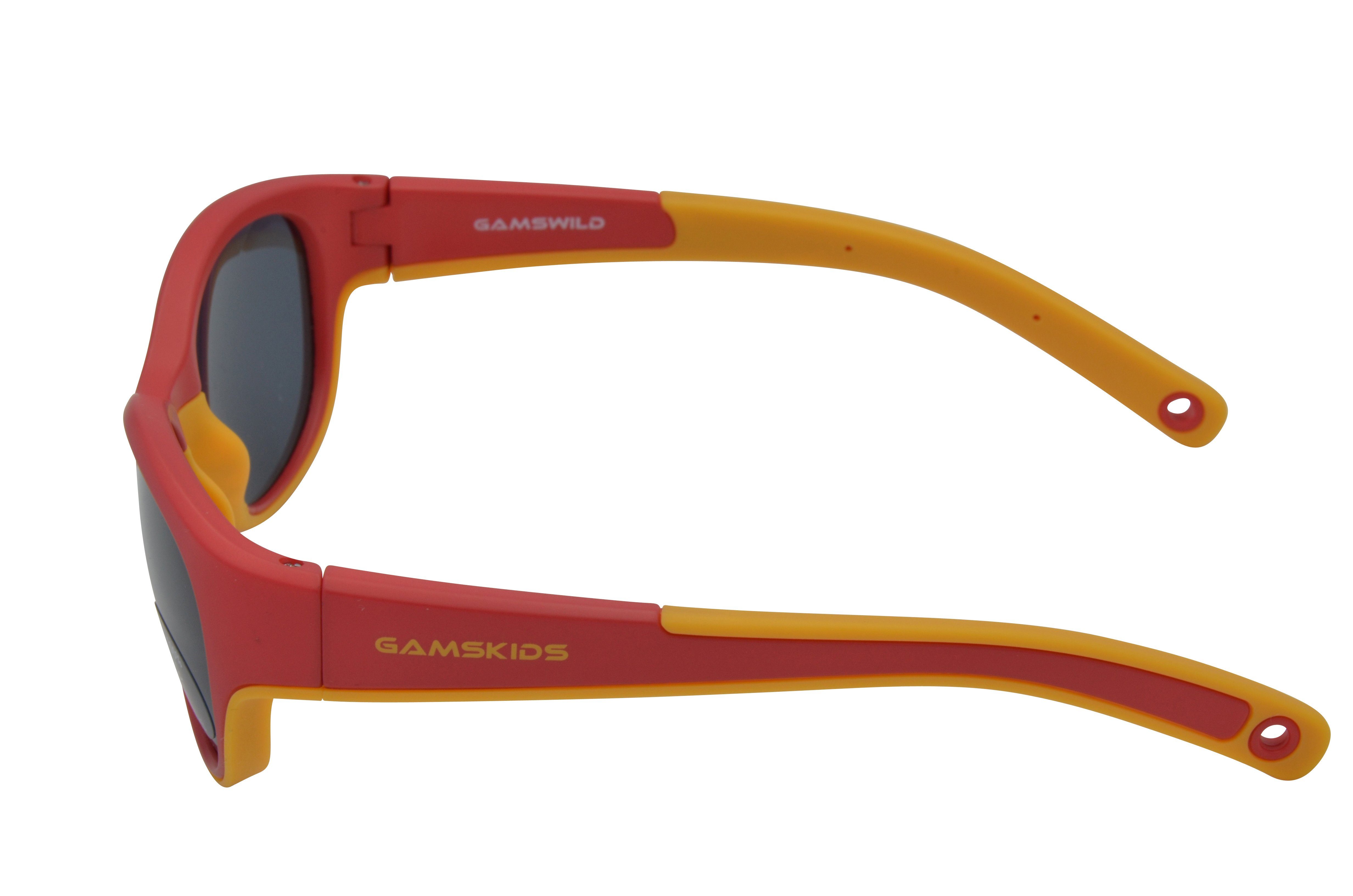 Gamswild Sonnenbrille WK7421 GAMSKIDS Kinderbrille 2-5 Jahre Kleinkindbrille Mädchen Jungen kids Unisex, mintgrün, pink, rot-orange incl. Brillenband