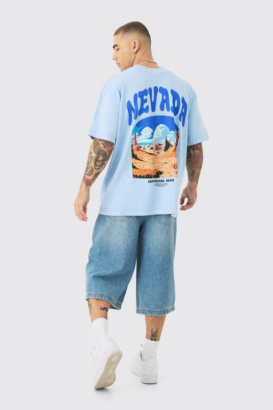 Oversize T-Shirt mit Nevada-Print