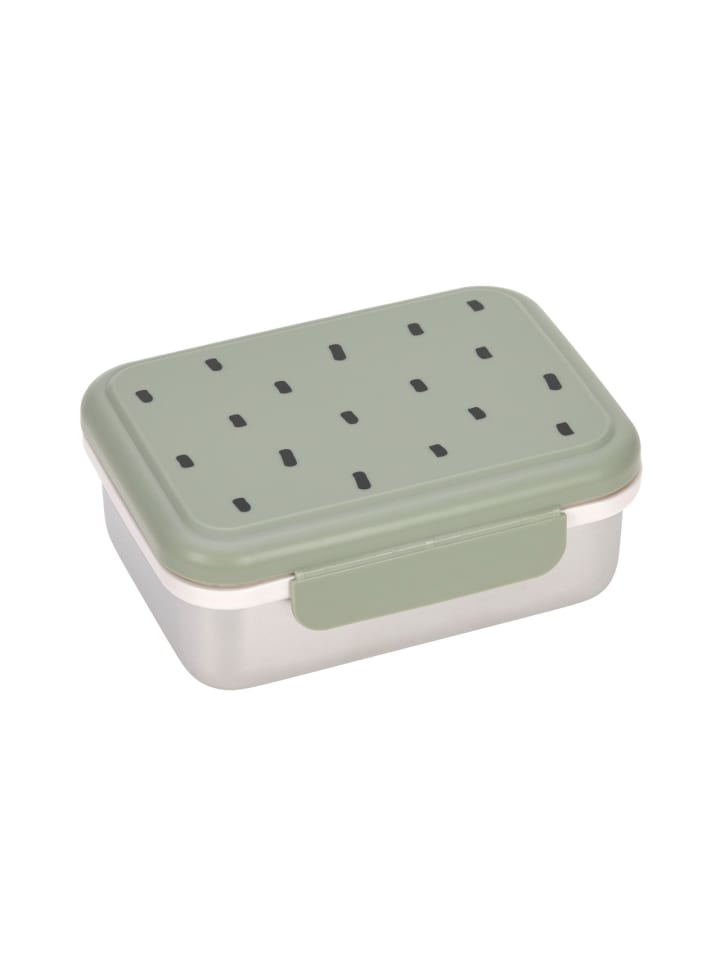Lässig Lässig Brotdose Kinder - Edelstahl Lunchbox, Happy Prints light olive günstig kaufen onesize