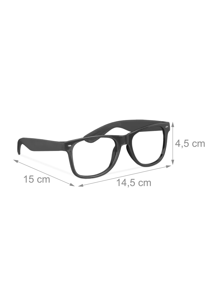 relaxdays 12 x Partybrille in Schwarz günstig kaufen onesize