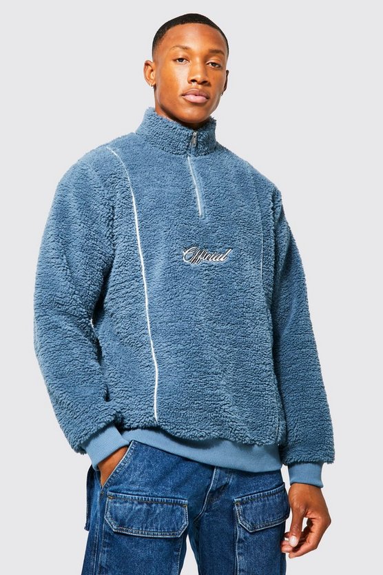 Official Borg-Sweatshirt mit 1/4 Reißverschluss