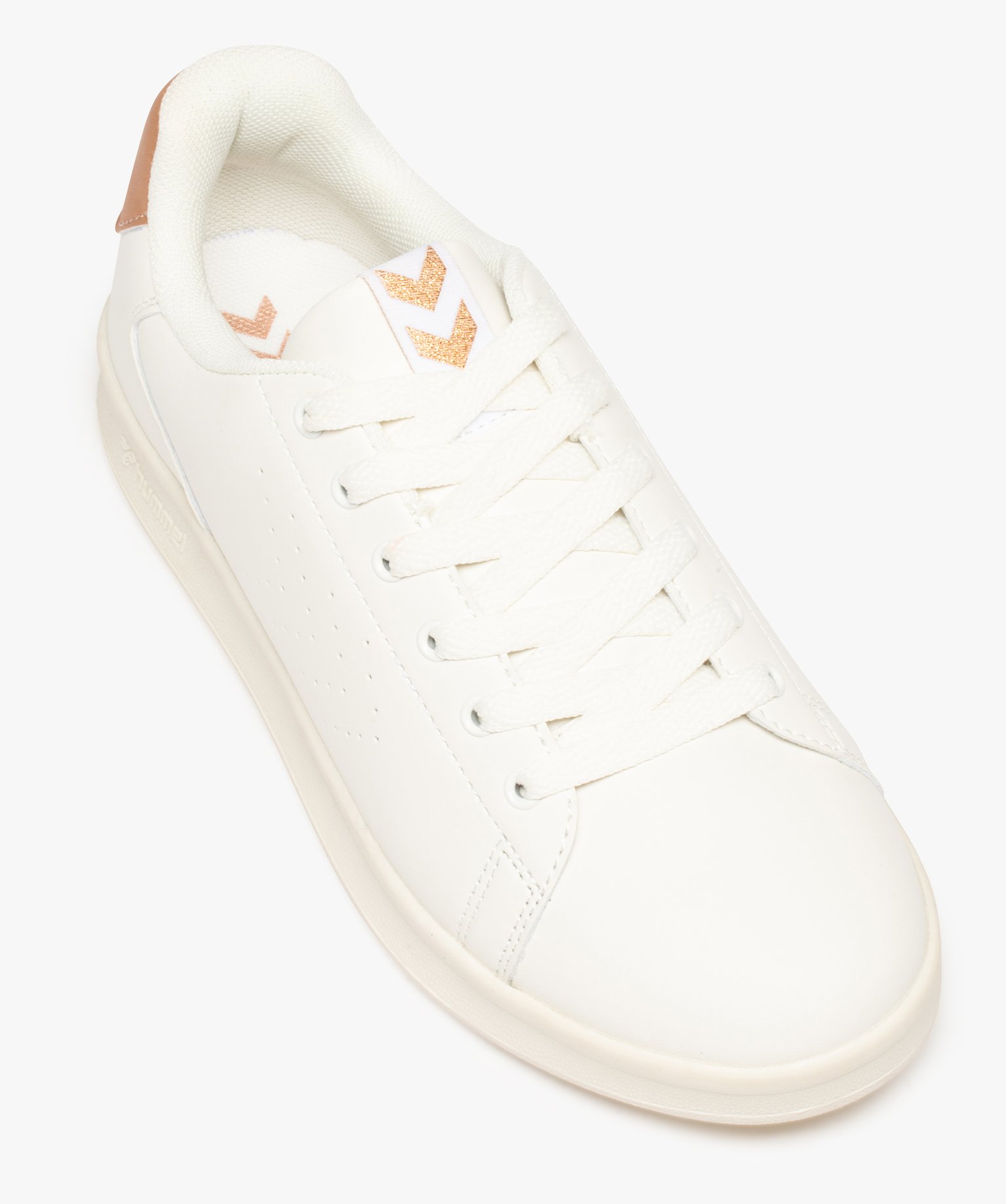 Tennis unies à lacets femme – Hummel Busan blanc | GEMO