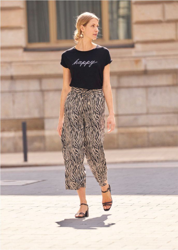 Bedruckte Culotte aus nachhaltiger Viskose