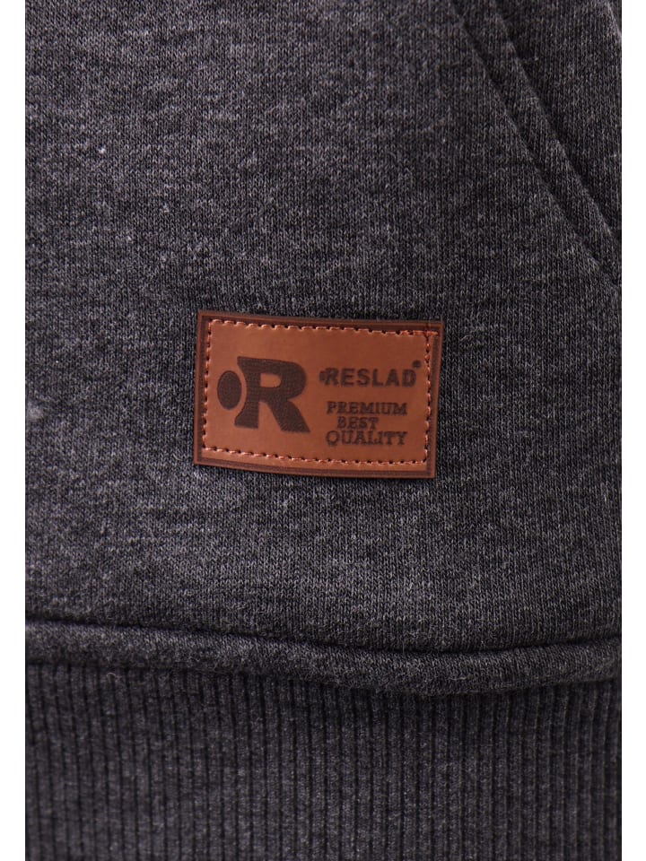 RESLAD Sweatjacke Zipper High in anthrazit günstig kaufen