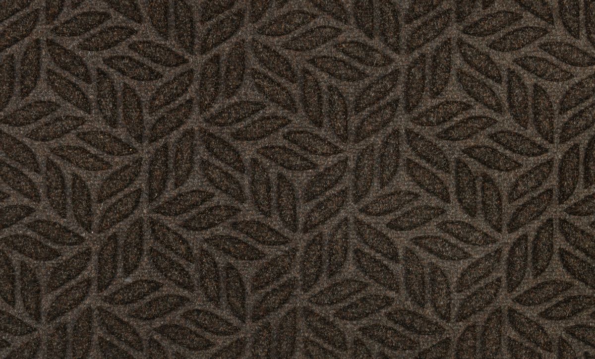 Fußmatte Dune Leaves Dunkelbraun 45 x 75 cm
