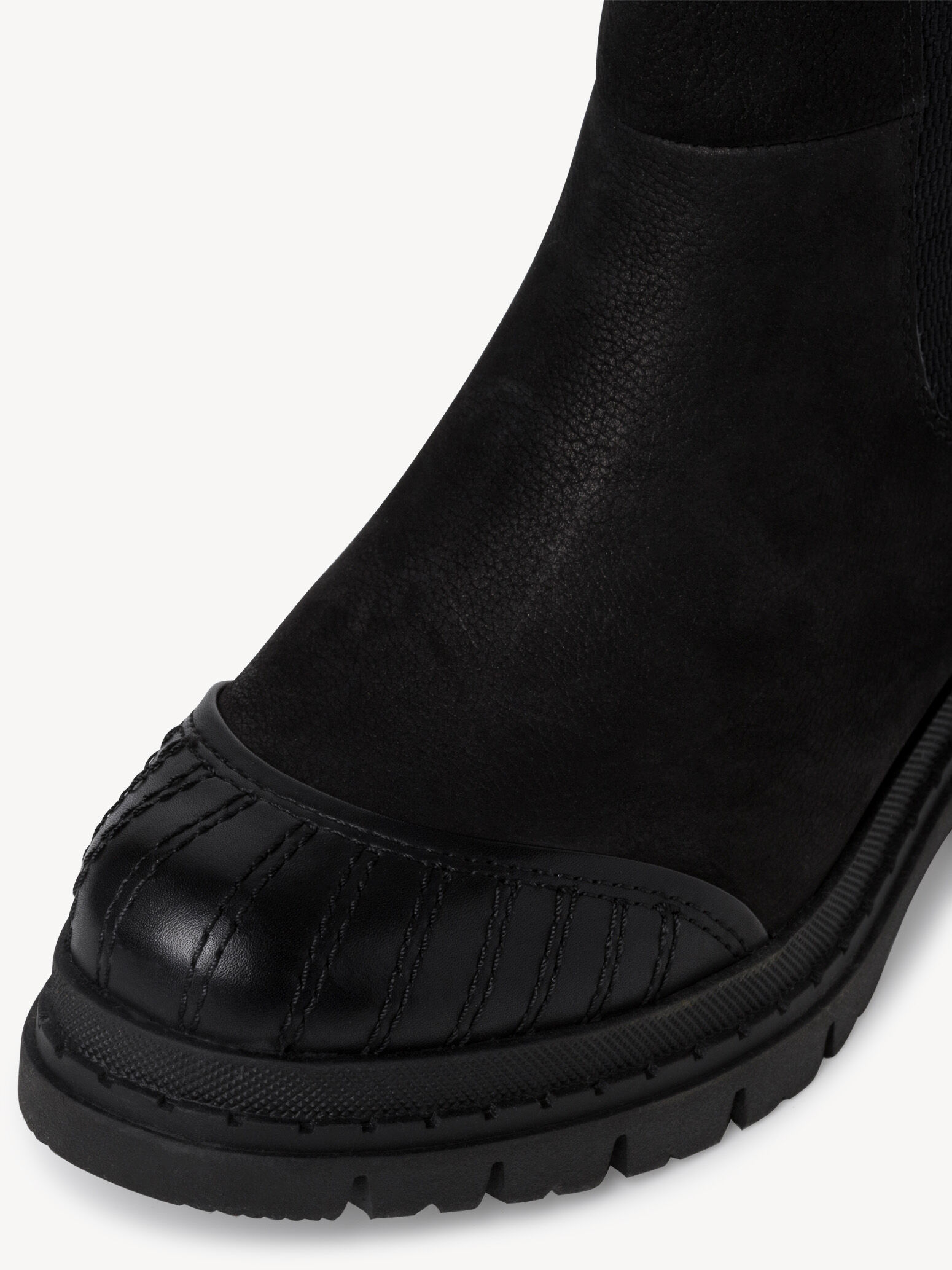 Bottine Chelsea en cuir - noir