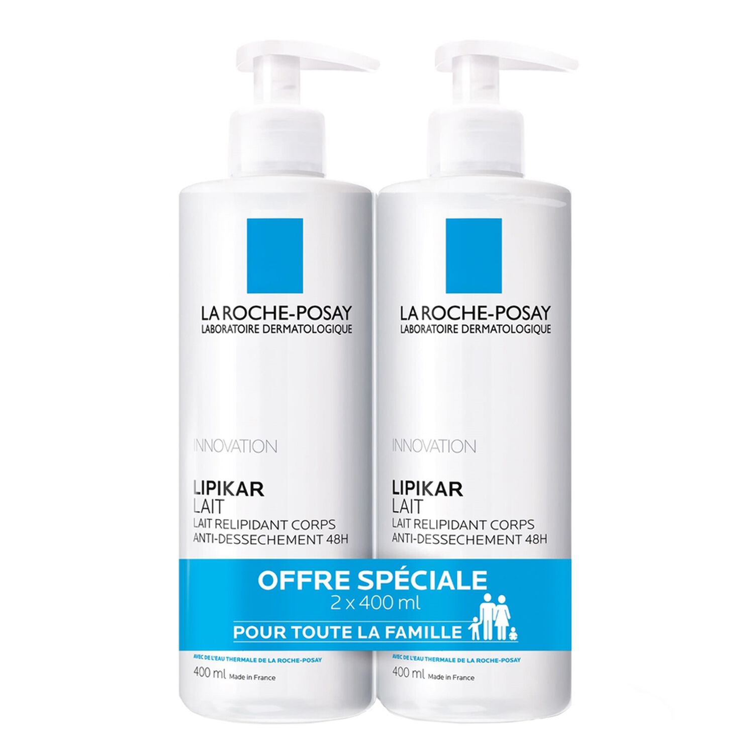 la roche-posay Lipikar Lait Relipidant Corps Anti-Dessèchement 48H 2x400 ml
