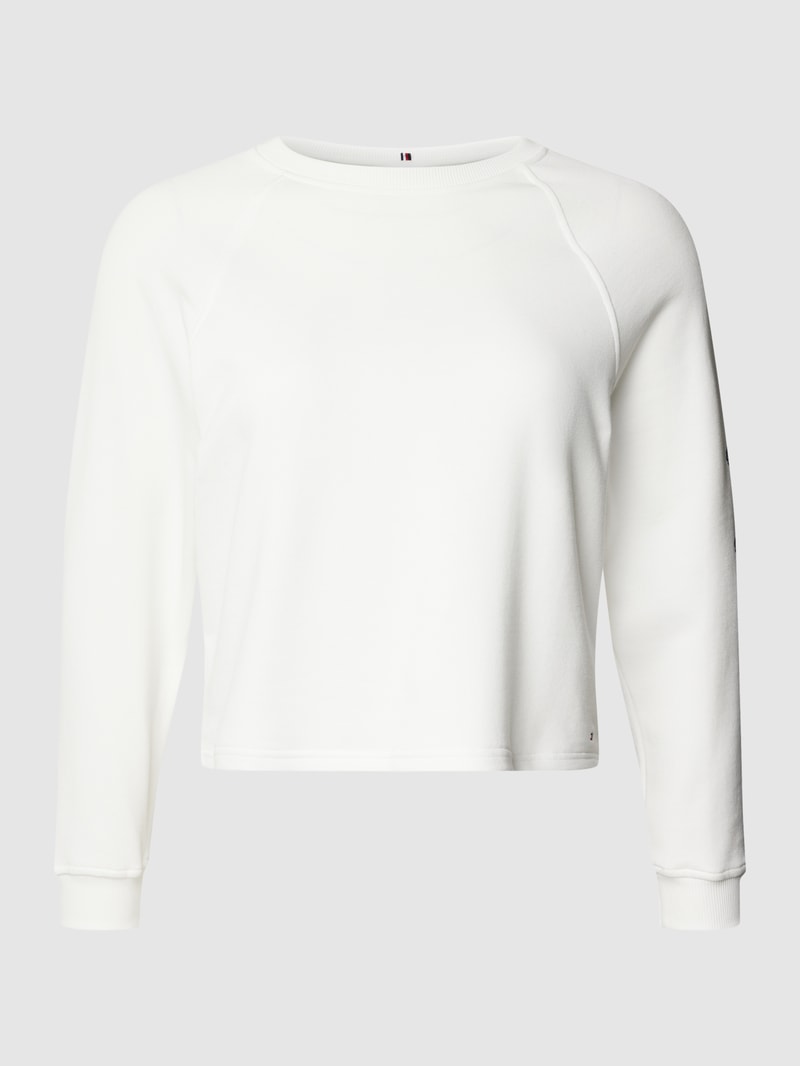 PLUS SIZE Sweatshirt mit Label-Details in ecru