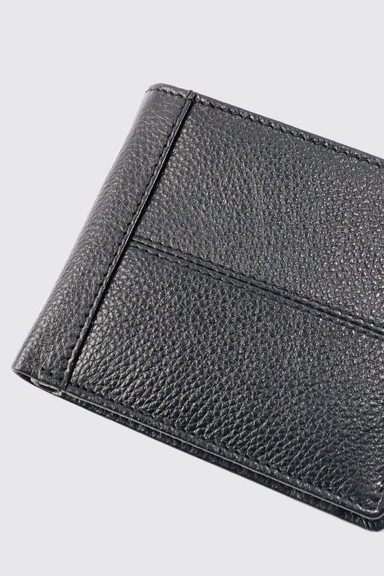 Schwarz Ledertasche mit Naht-Detail