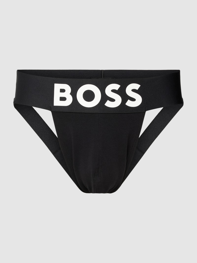 Jockstrap mit Label-Print in schwarz