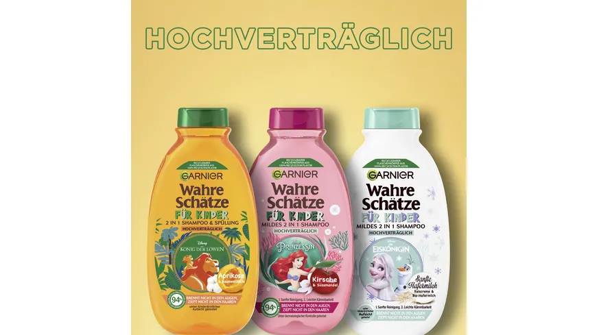 Garnier Wahre Schätze Shampoo für Kinder Aprikose und Baumwollblüte 300 ml