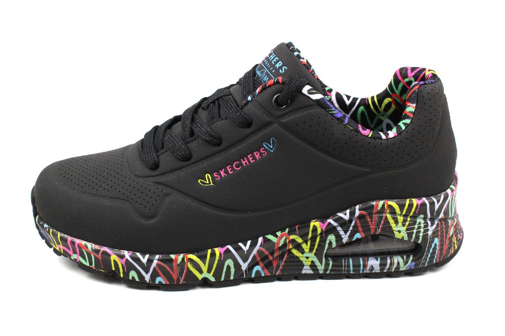 SKECHERS Freizeit Schnürer schwarz