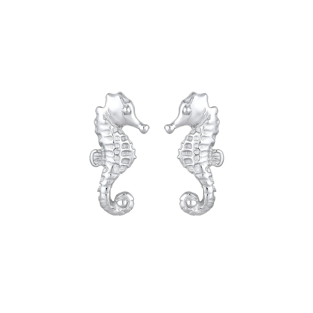 Elli Elli Boucles d'Oreilles Clous d'oreilles hippocampe tendance été maritime en arge Boucles d'oreilles