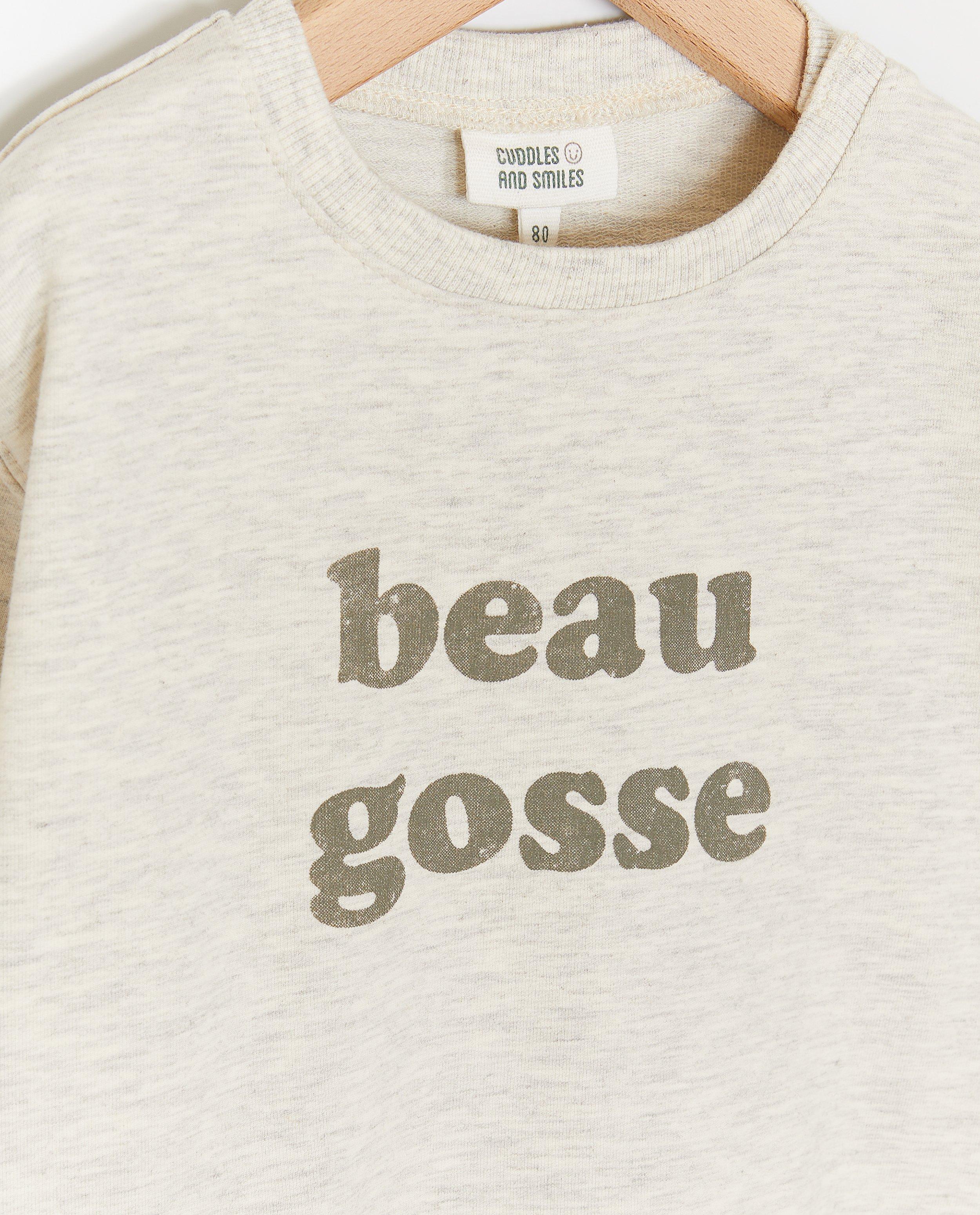 Pulover gri Cuddles and Smiles, Beau gosse gri deschis