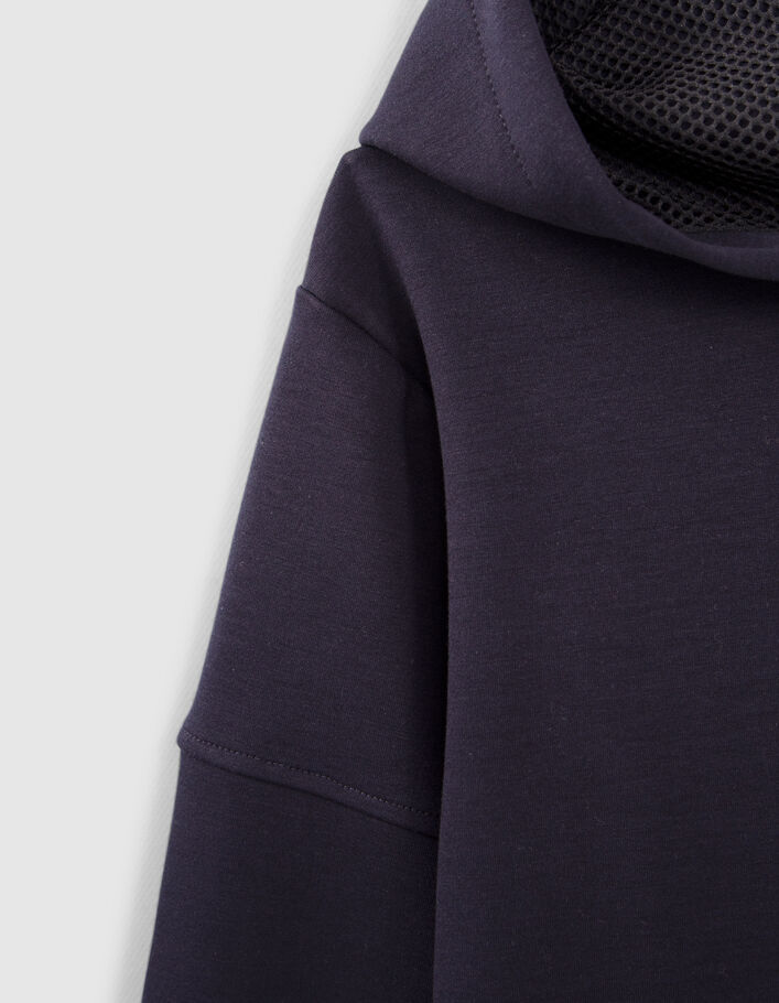 Sweat marine détails mesh garçon